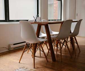 table with chairs around it